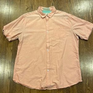 Colours Alexander Julian Organic Collection peach color short sleeve shirt XL